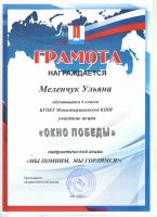 Патриотическая акция "Окна победы"
