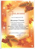 Муниципальный конкурс "Осени чудесные мгновения"